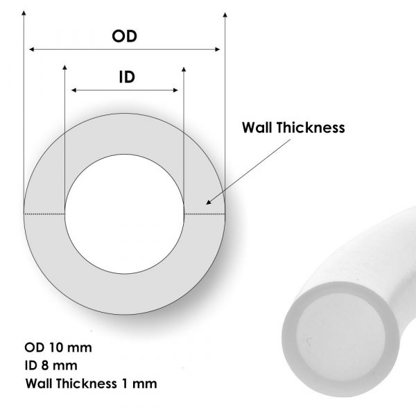 Gele PTFE tube 8x10